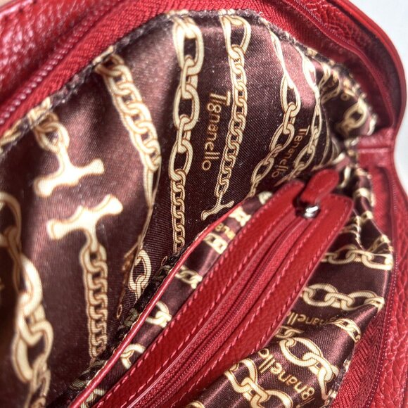 Tignanello Soft Red Leather Shoulder Bag - Picture 15 of 16